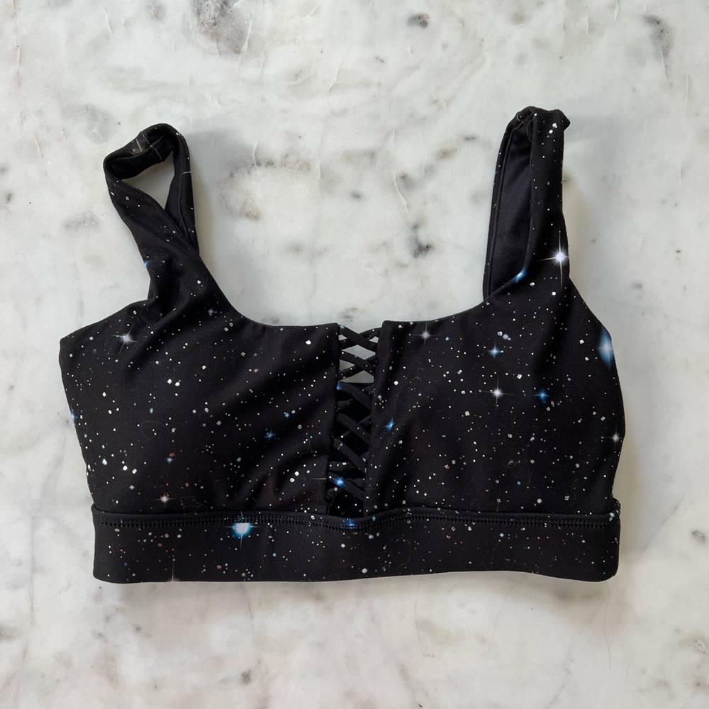 CYCLEBAR galaxy tie padded sports bra - size S